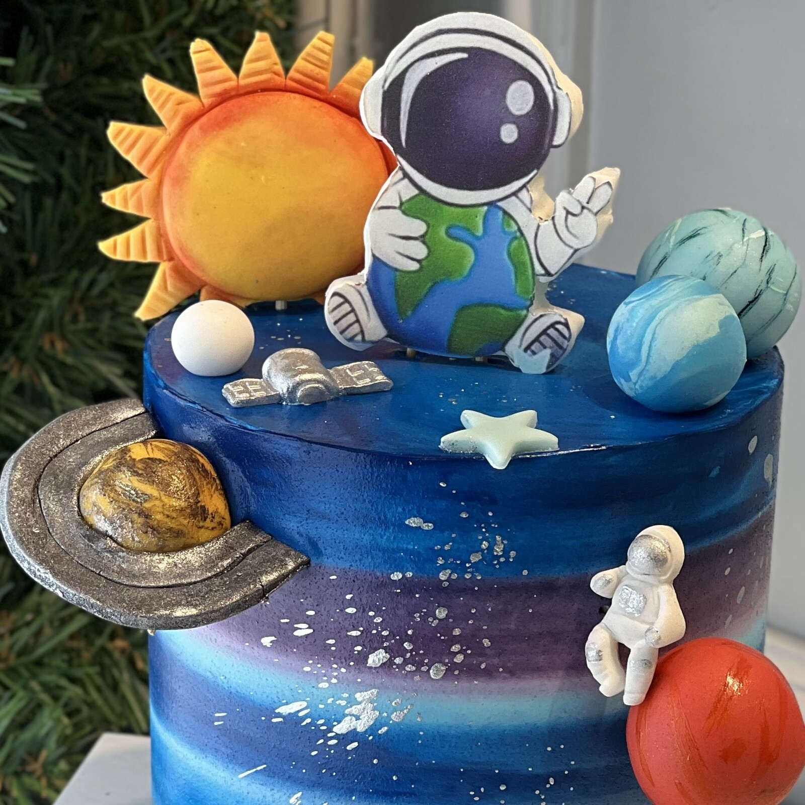 Astronot Uzay Gezegen Pastası