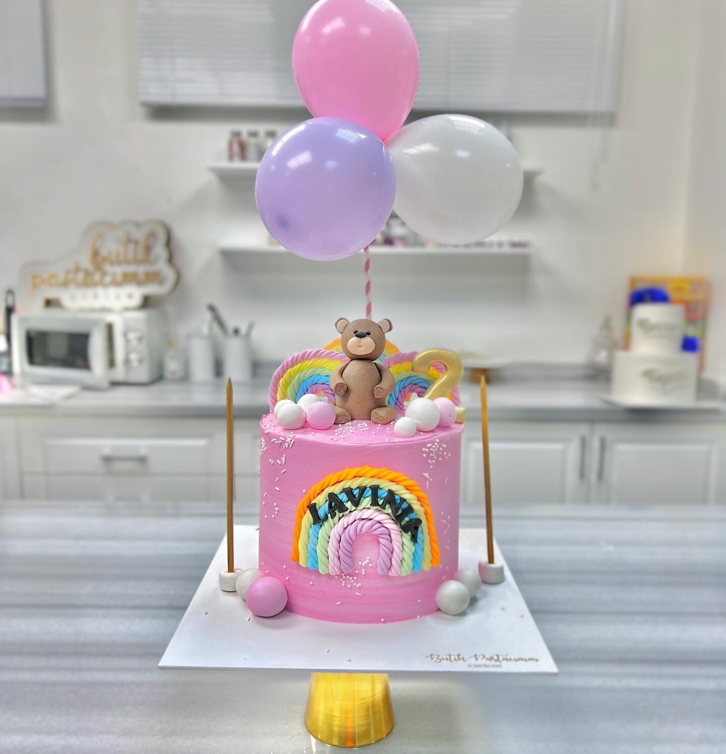 Ayıcıklı Balonlu Çocuk Pastası
