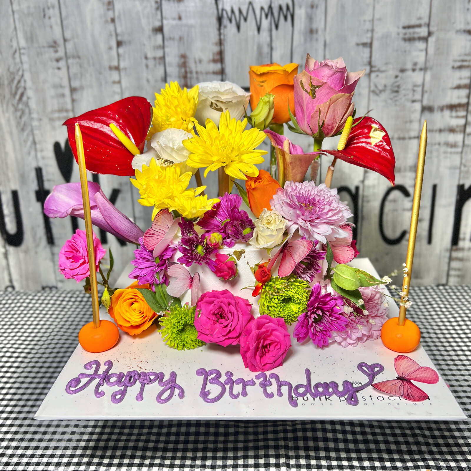 Çiçekli Konsept Pasta