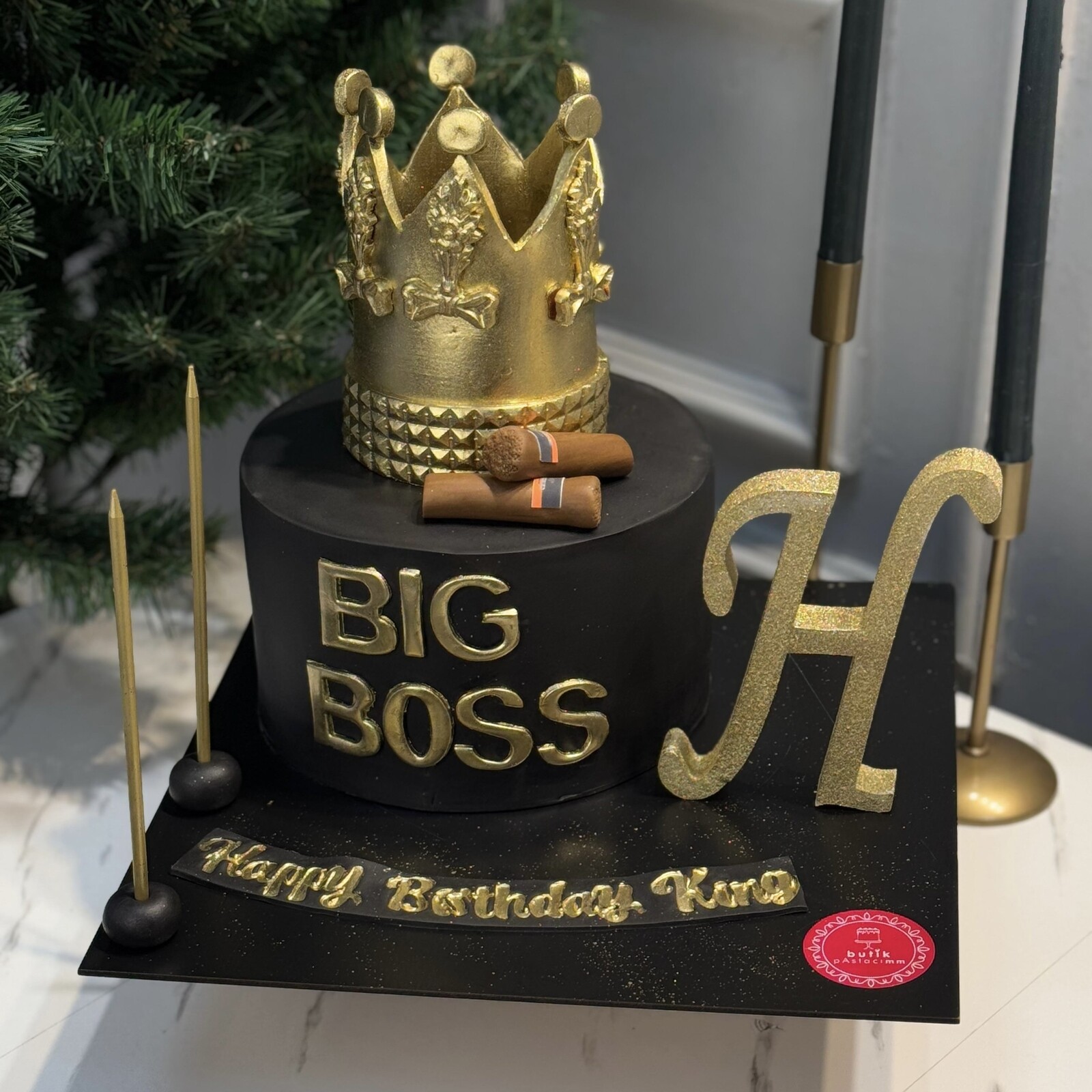 Big Boss Harf Detaylı Tasarım Pasta