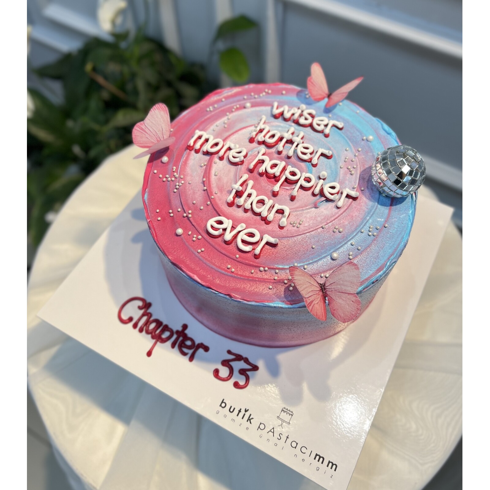 Disco Toplu Renkli Yazılı Pasta