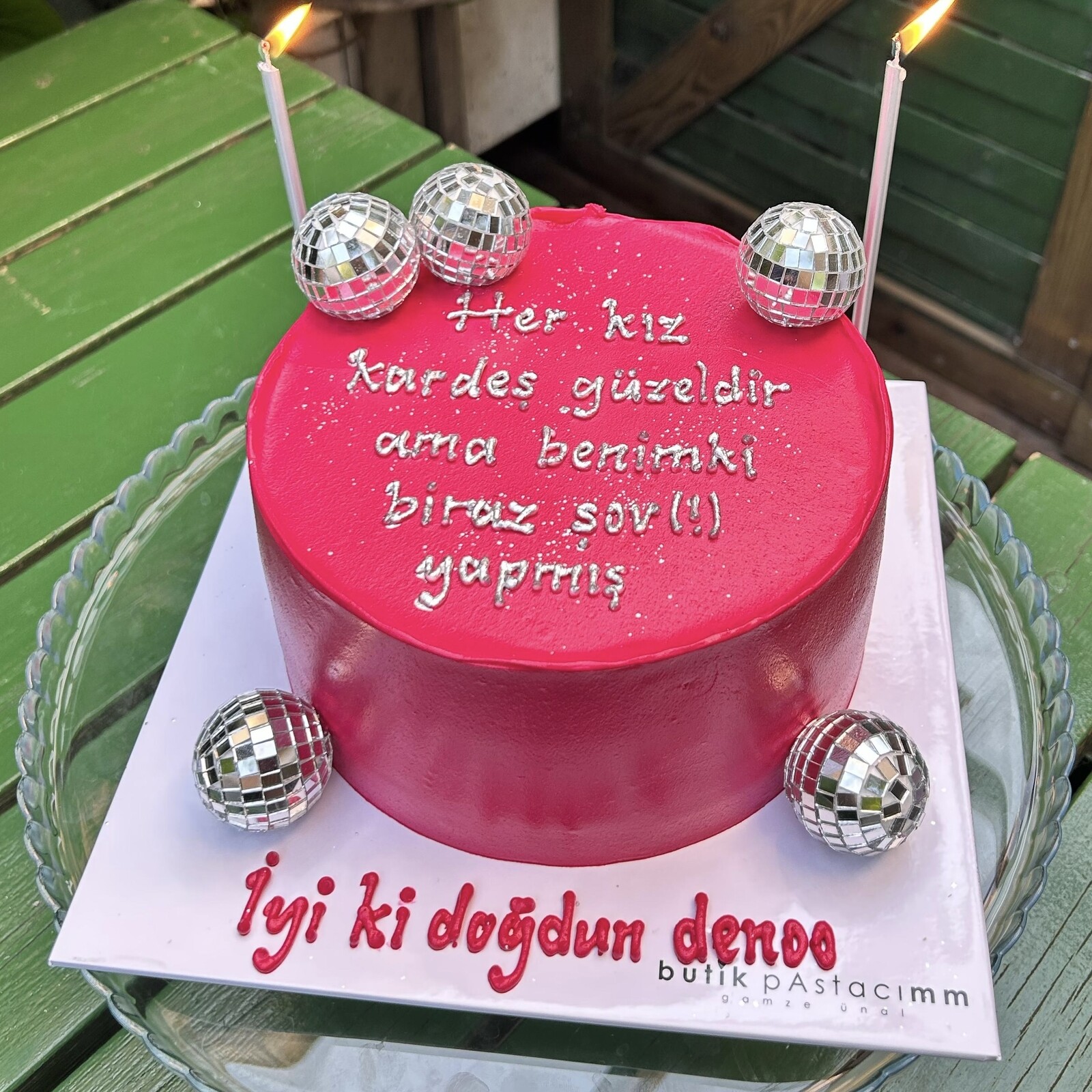 Disco Toplu Yazılı Pasta