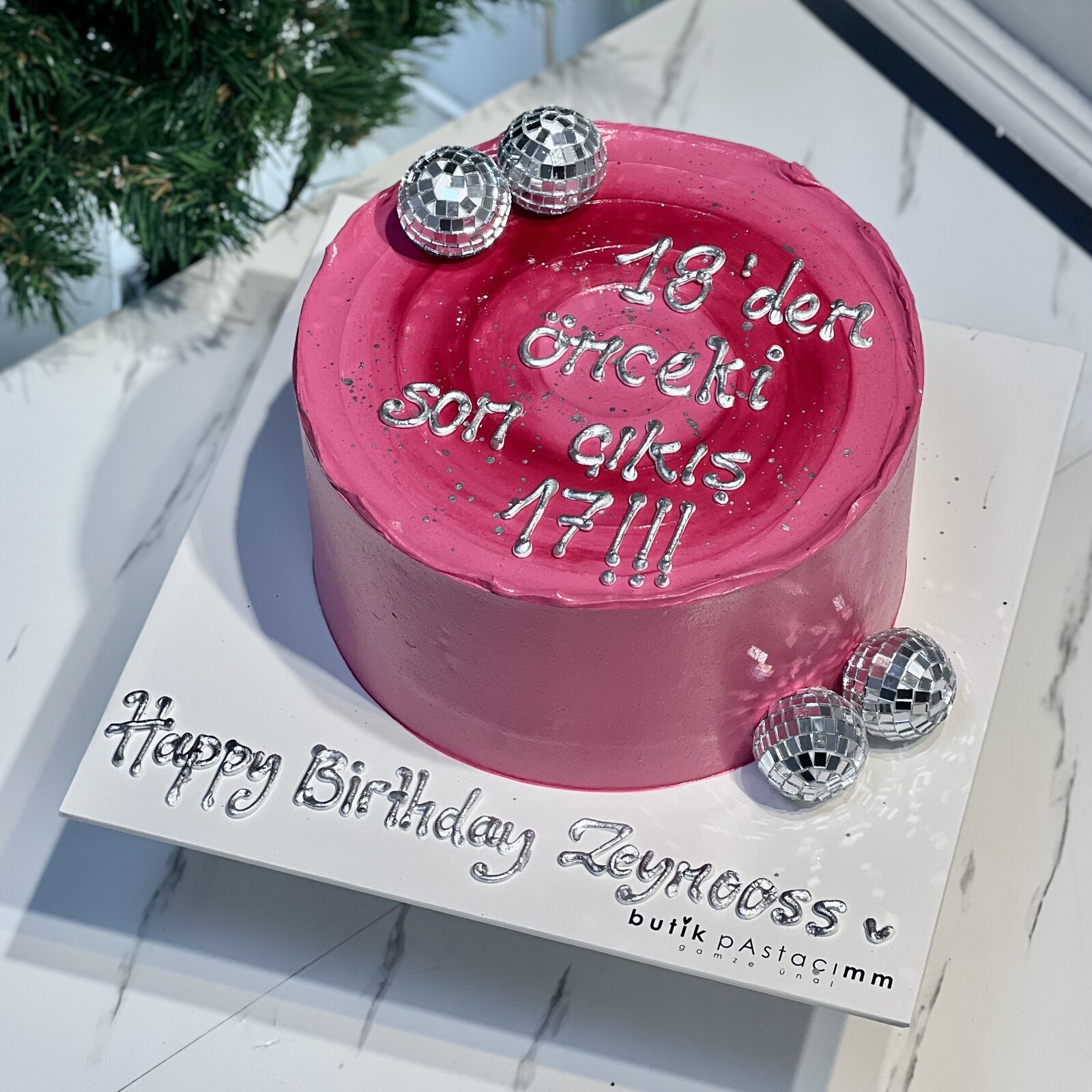 Disco Toplu Yazılı Pasta