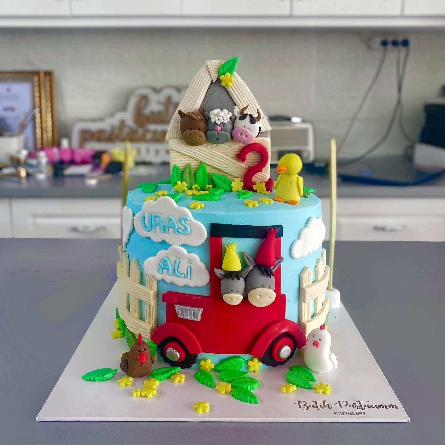 Hayvan Çiftliği Çocuk Pastası