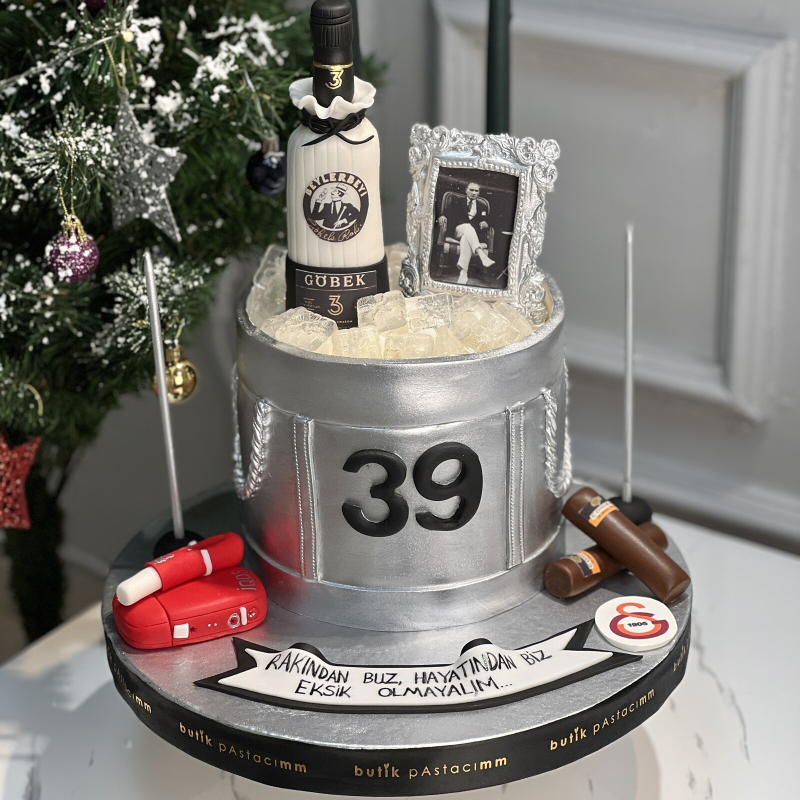 İçki Kovası Tasarım Pasta