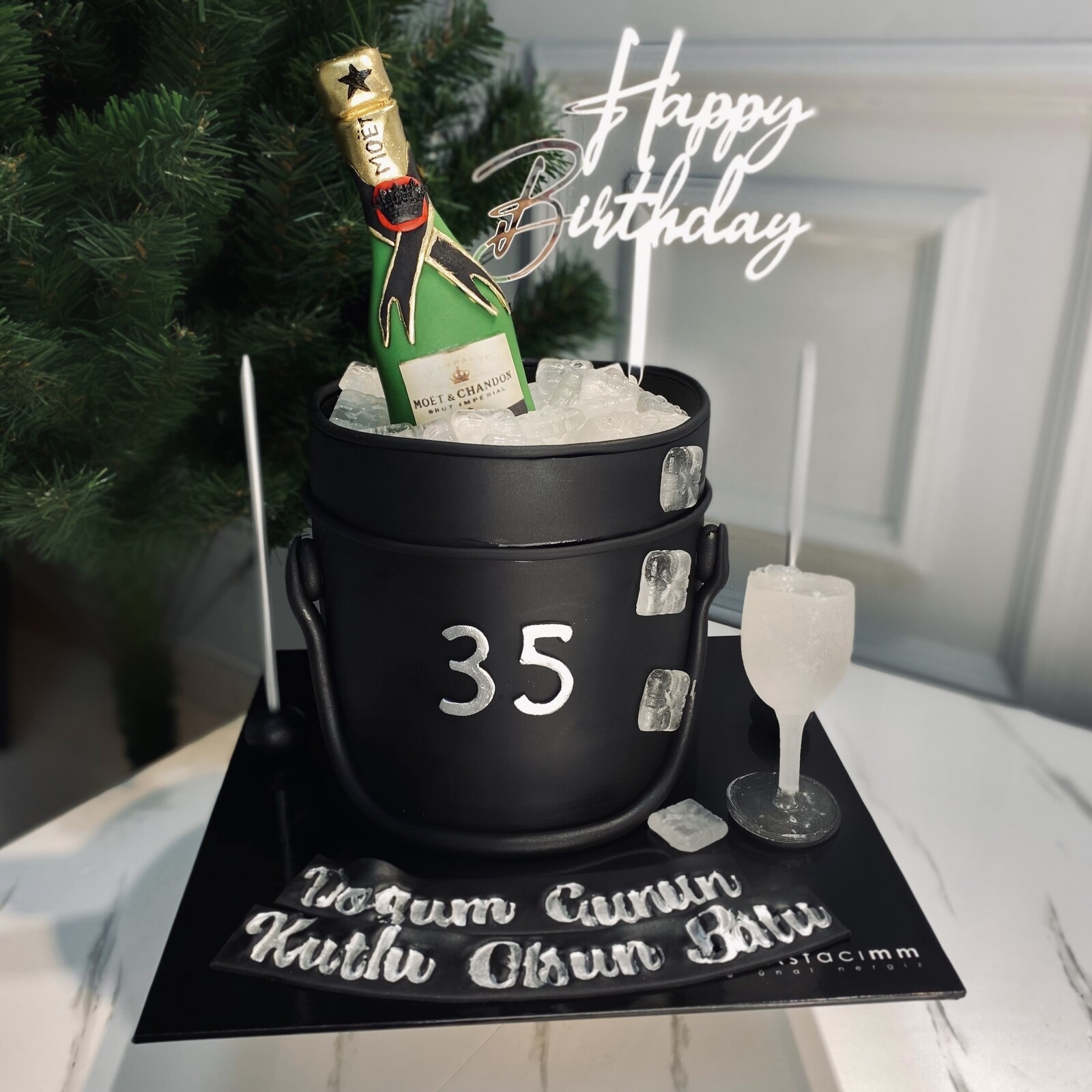 İçki Kovası Tasarım Pasta