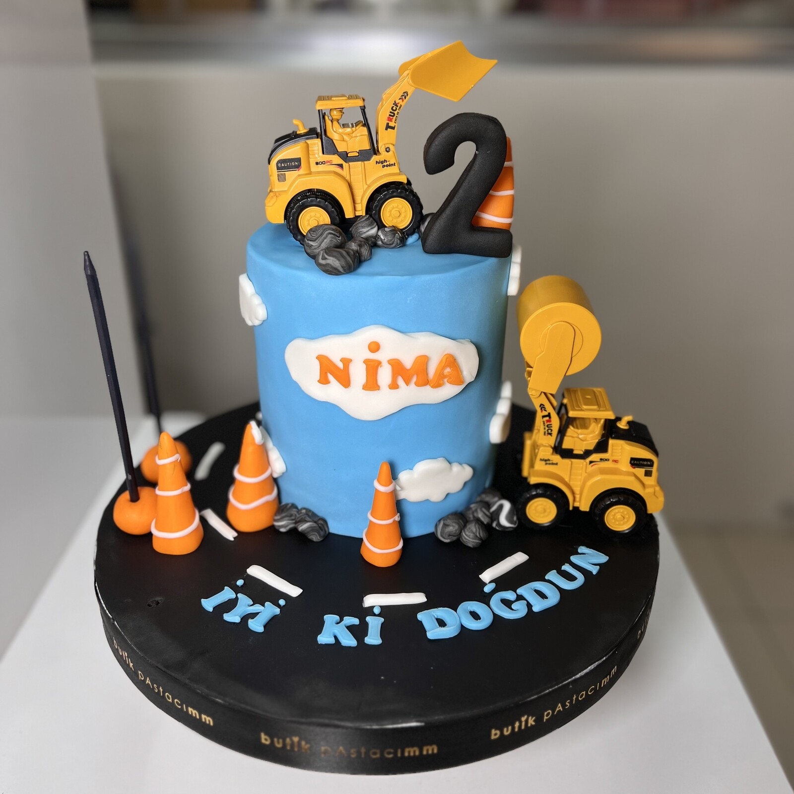 İnşaat Temalı Çocuk Pastası
