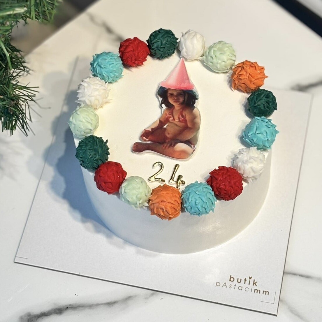 Mini Fotoğraf Baskılı Pasta