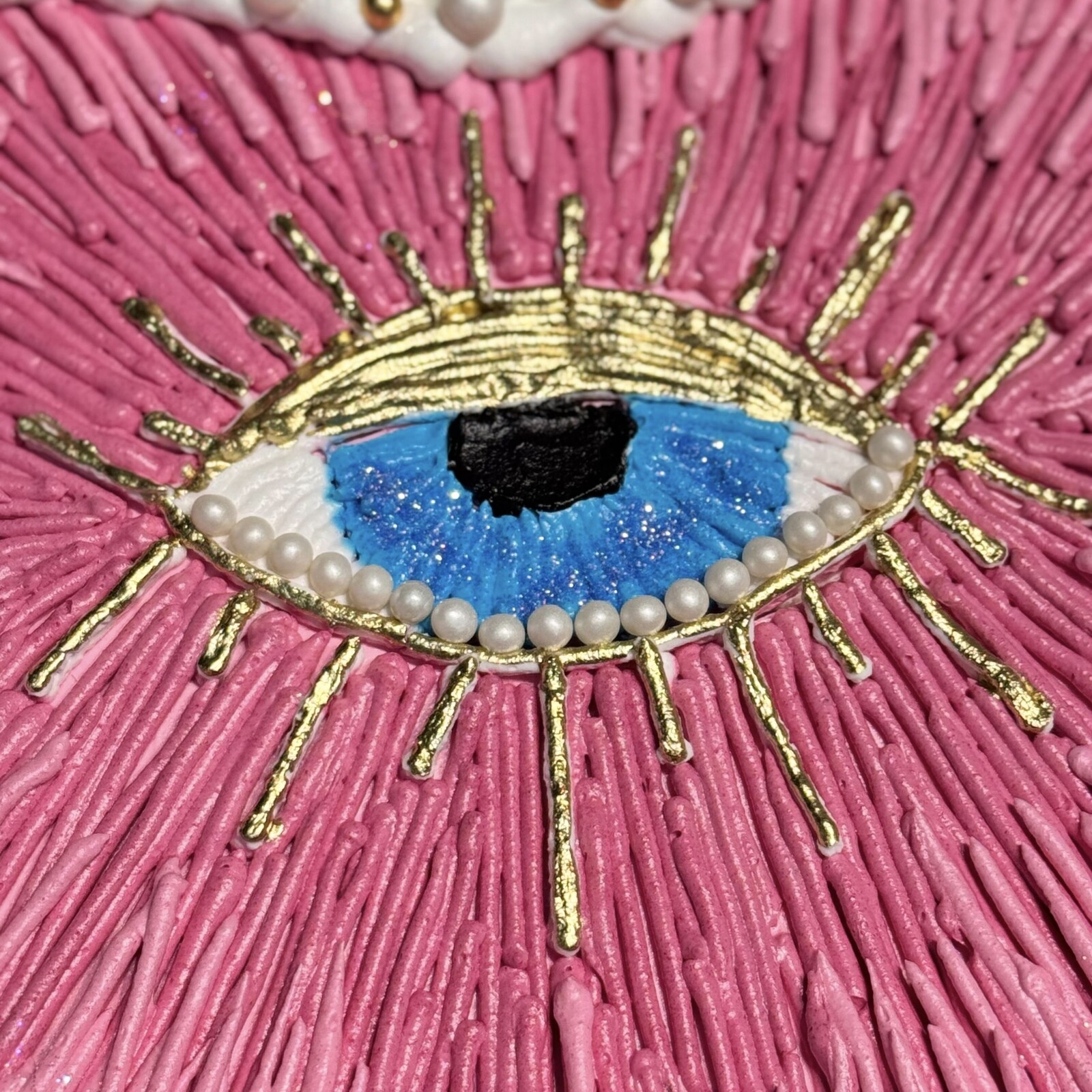 Nazar Göz Çizimli Retro Pasta