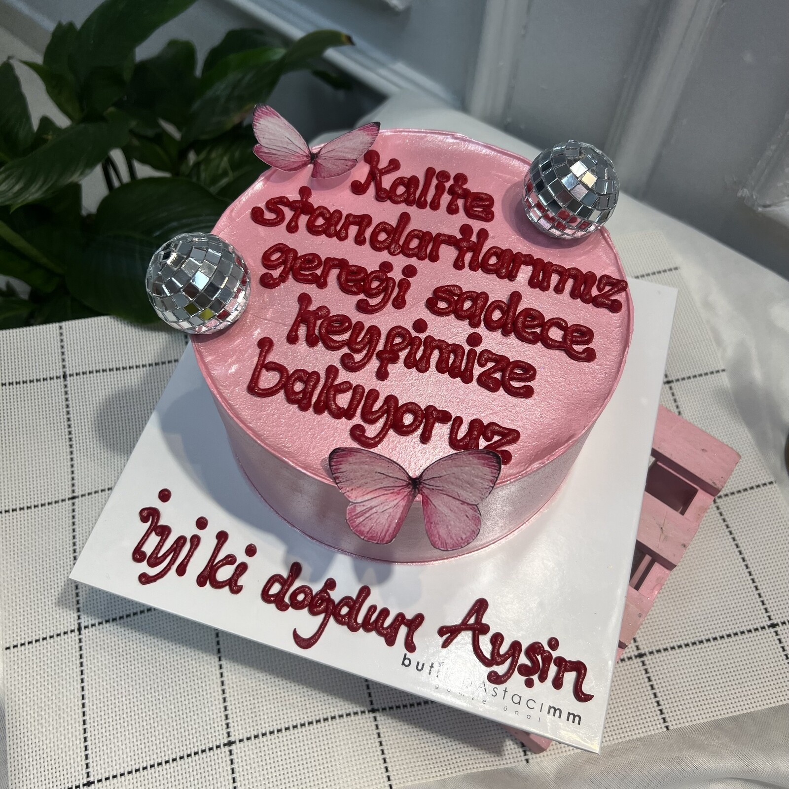 Pembe Sedefli Disco Toplu Pasta