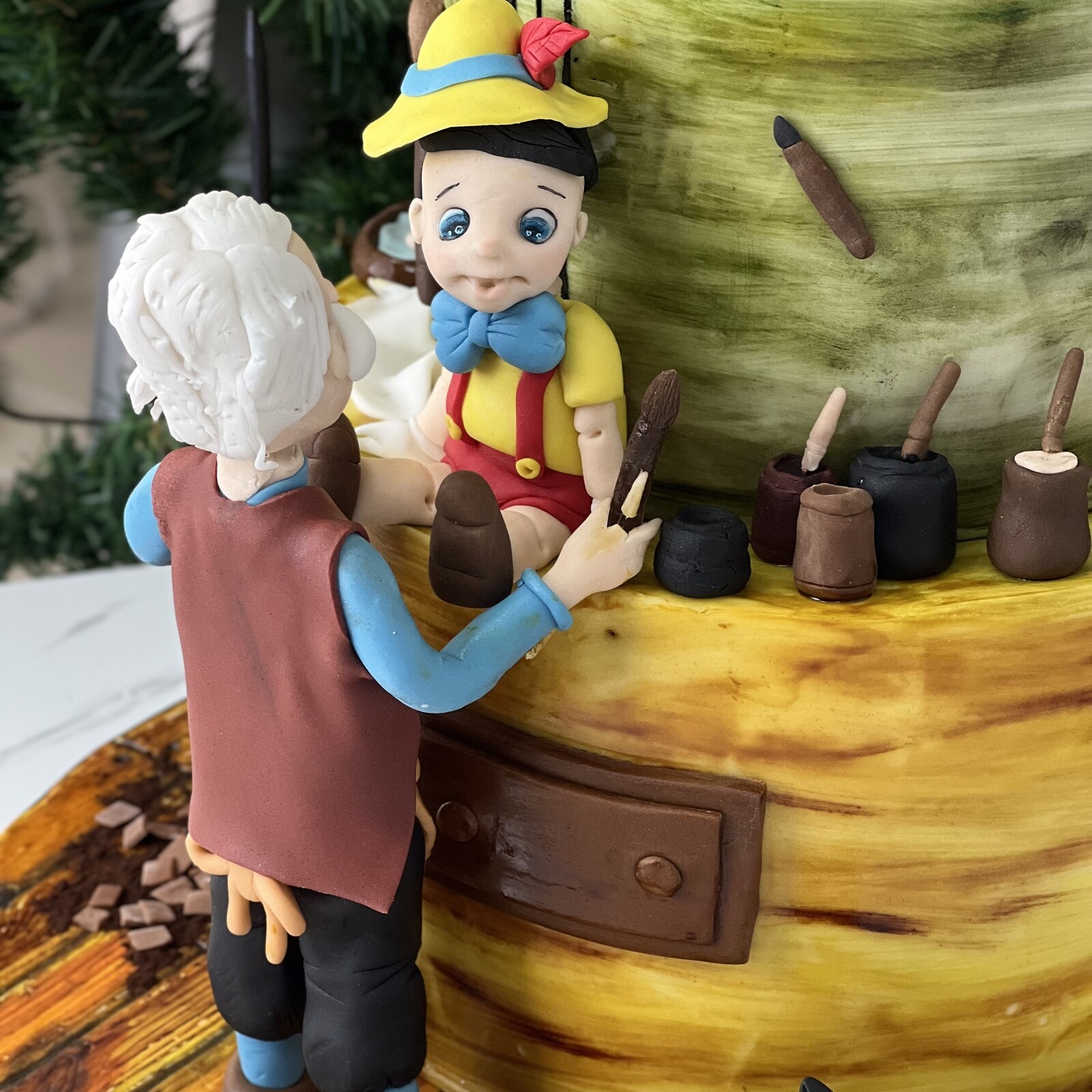 Pinokyo ve Gepetto Hikayeli Çocuk Pastası