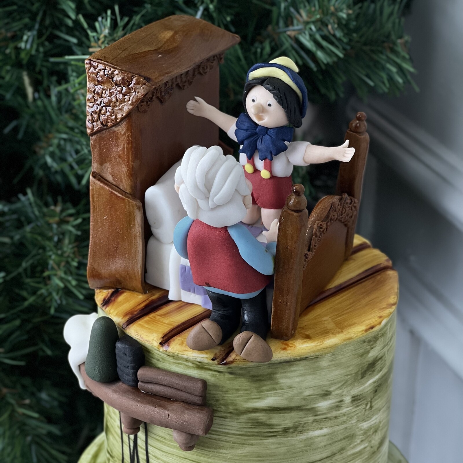 Pinokyo ve Gepetto Hikayeli Çocuk Pastası