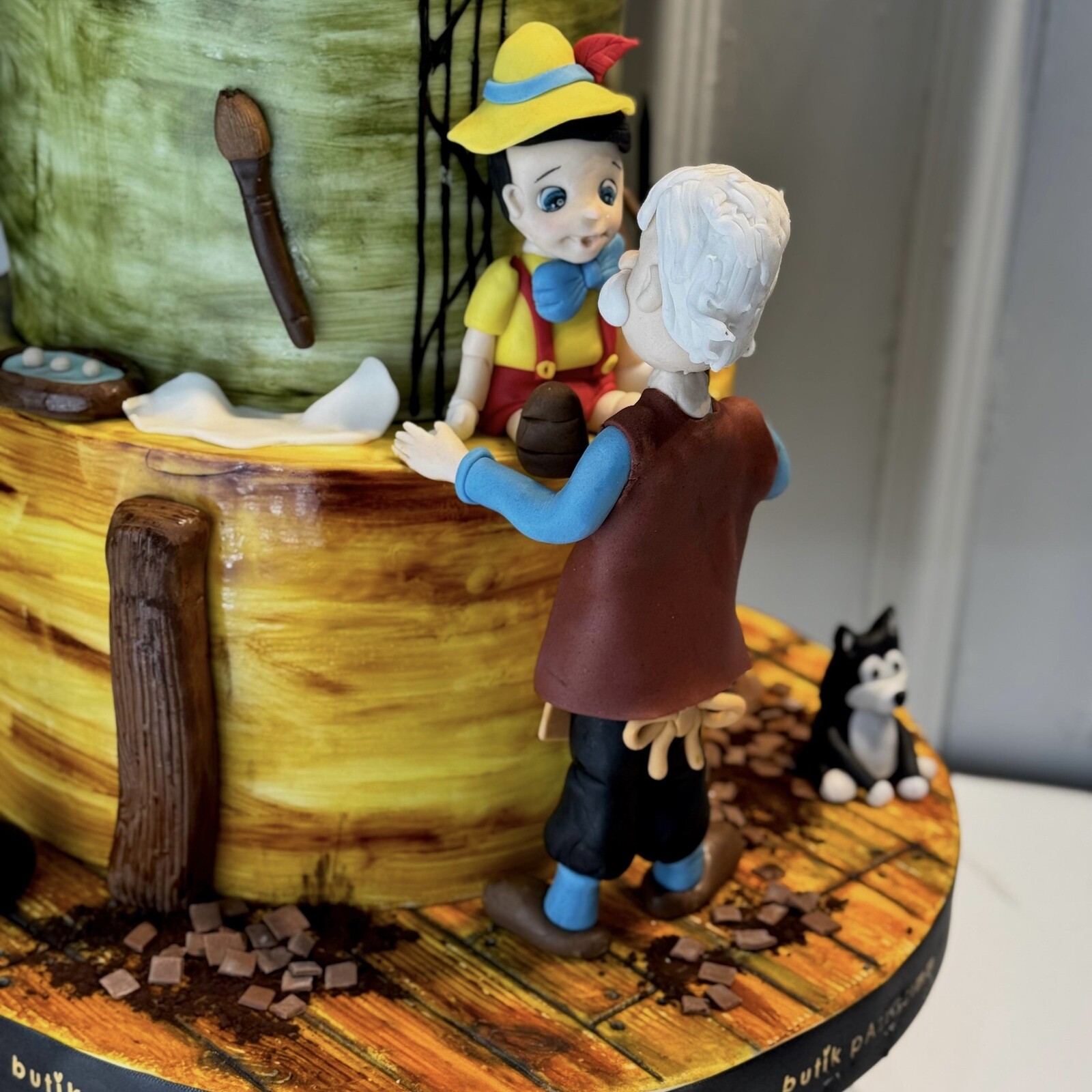 Pinokyo ve Gepetto Hikayeli Çocuk Pastası