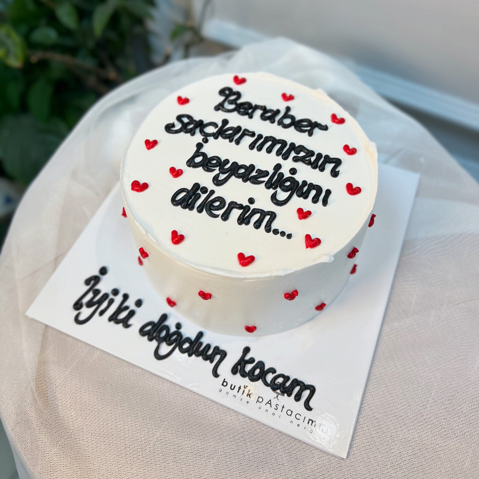 Romantik Yazılı Pasta