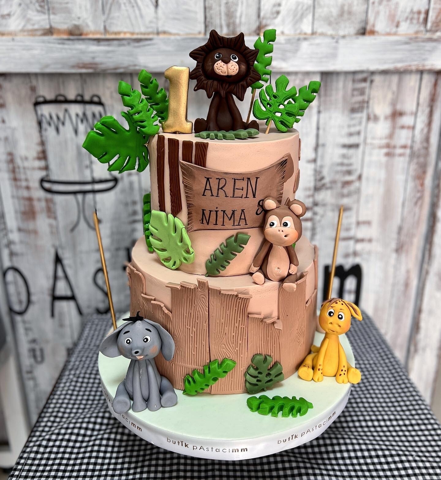 Safari Temalı Çocuk Pastası