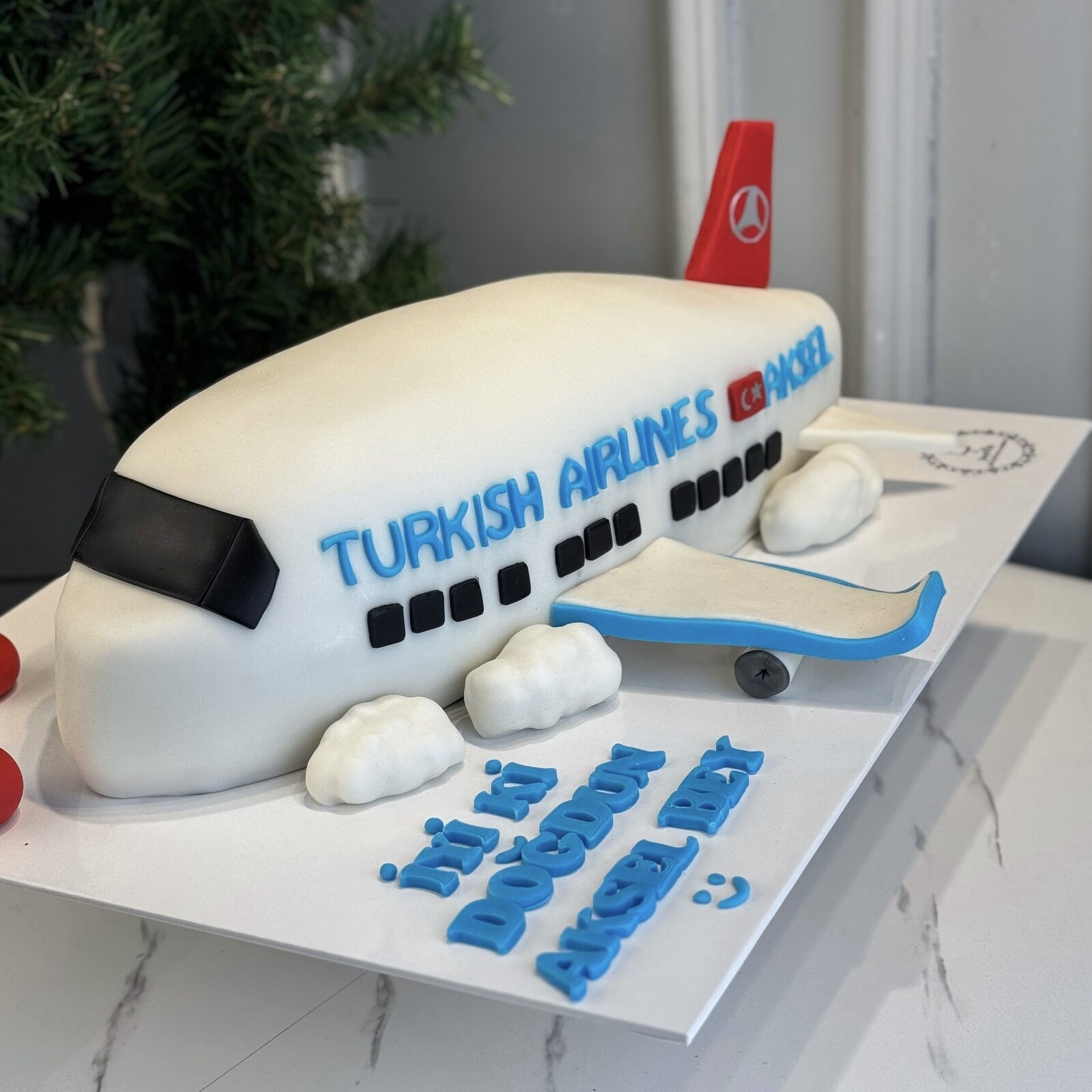 Uçak Pastası (Uçak Tasarımlı Pasta)