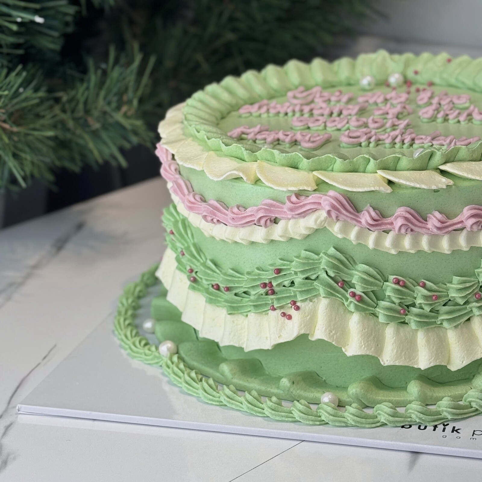 Vintage Dizayn Kremalı Pasta