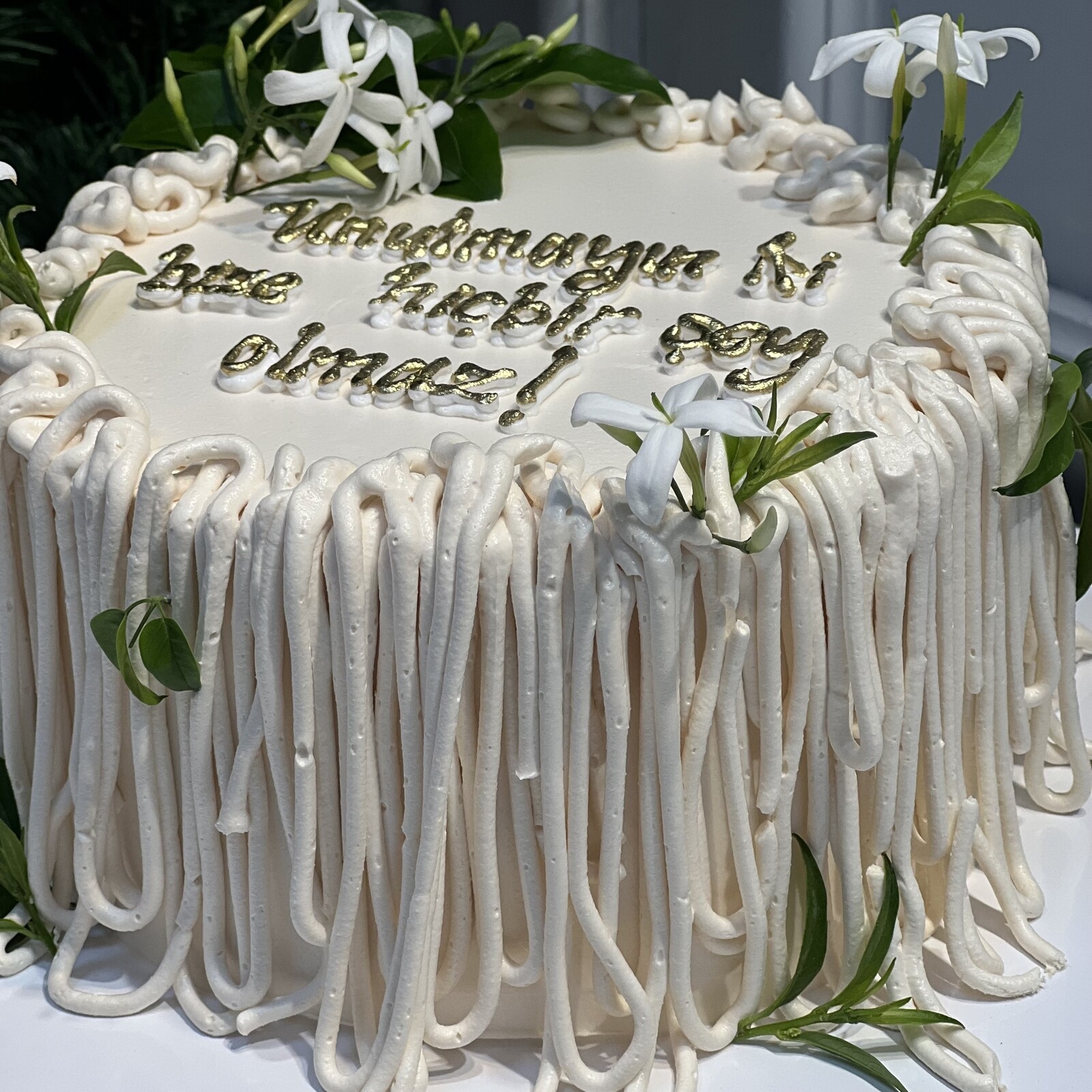 Vintage Dizayn Yazılı Pasta