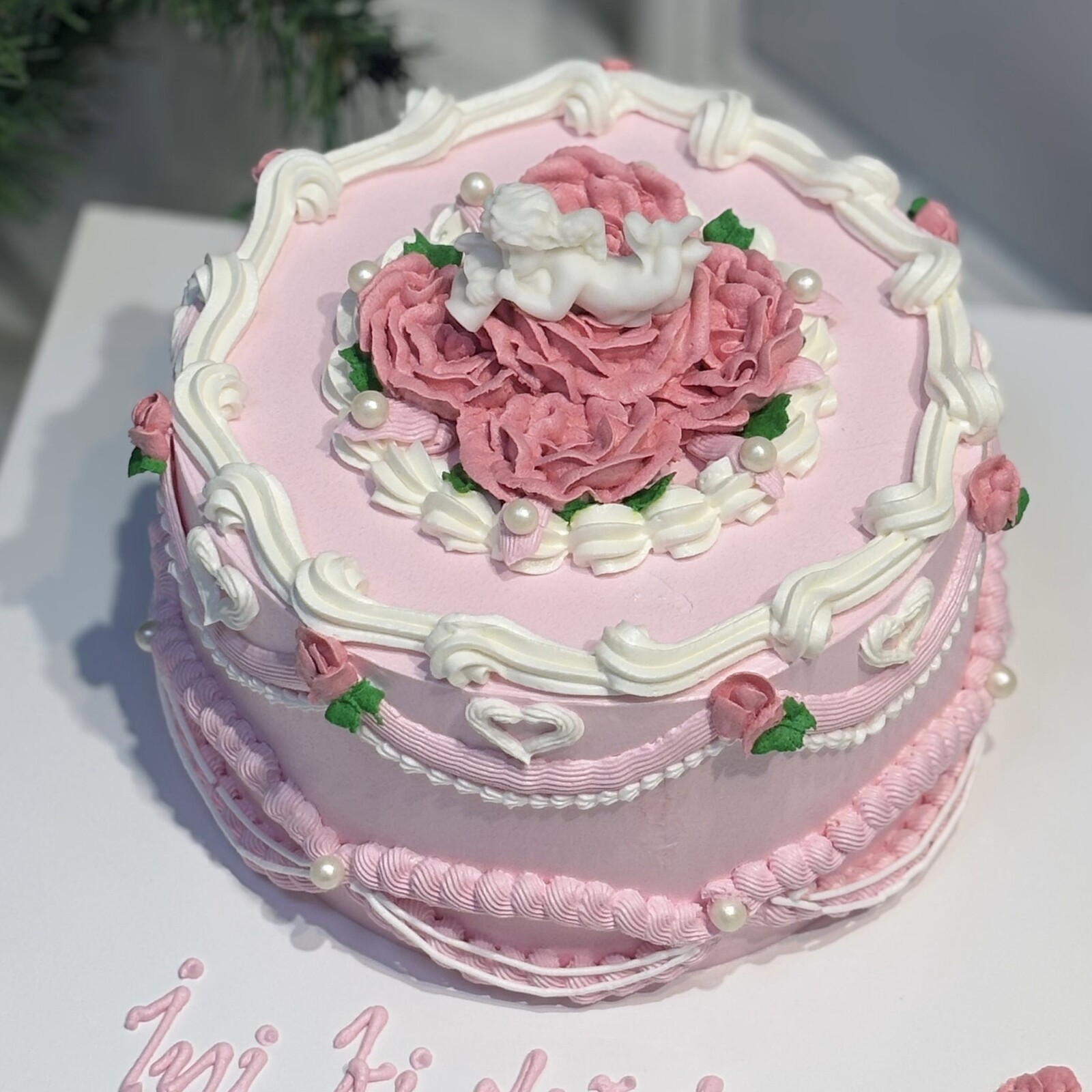 Vintage Melek Detaylı Pasta 2