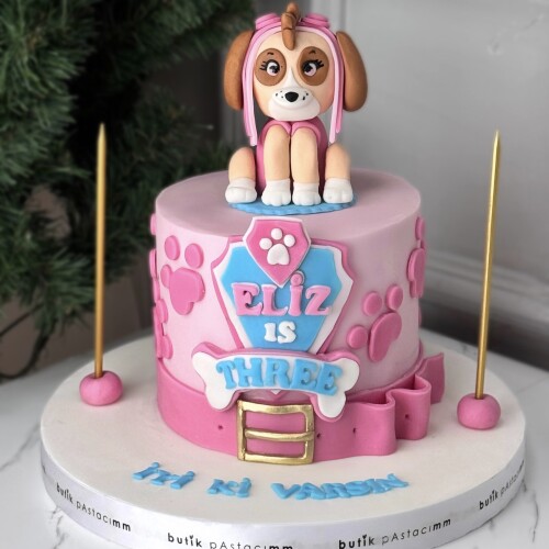 Sevimli Köpekler Tasarım Pasta