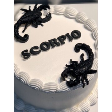 Akrep Burcu Yazılı Pasta