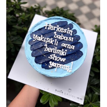 Babalara Özel Yazılı Pasta