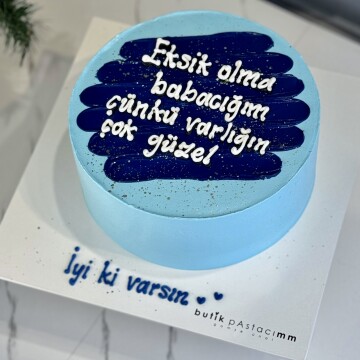 Babalara Özel Yazılı Pasta