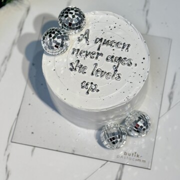 Disco Toplu Yazılı Beyaz Pasta