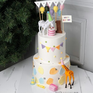 Eğlenceli Safari Çocuk Pastası