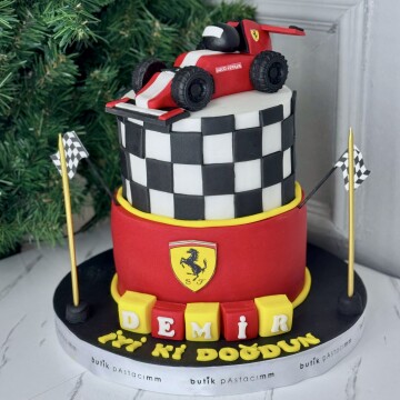 Ferrari Araba Çocuk Pastası