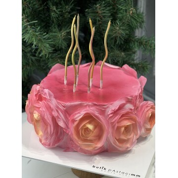 Gül Detaylı Özel Tasarım Pasta