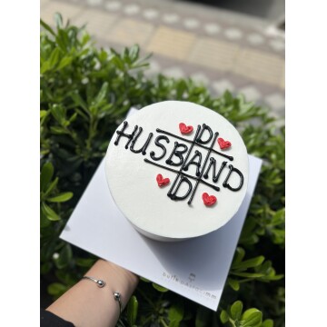 Husband Yazılı Pasta