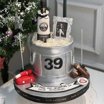 İçki Kovası Tasarım Pasta