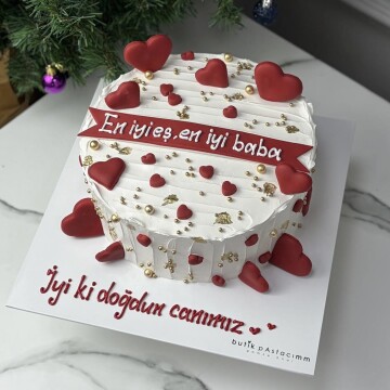 Babaya Özel Romantik Pasta