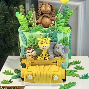 Safari Çocuk Doğumgünü Pastası