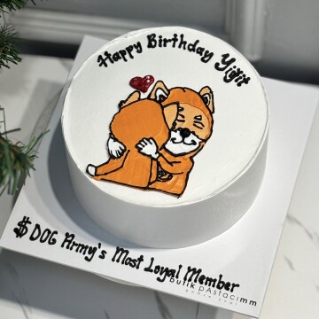 Sevgiliye Özel Çizimli Pasta