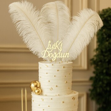 Tüy Detaylı Özel Tasarım Pasta (Kızılcık Şerbeti Nursemanın Pastası)