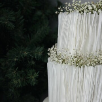 Wafer Paper Tasarımlı Nişan Pastası