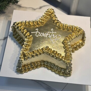 Yıldız Gold Yazılı Pasta