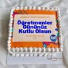 Öğretmenler Gününe Özel Resim Baskılı Pasta